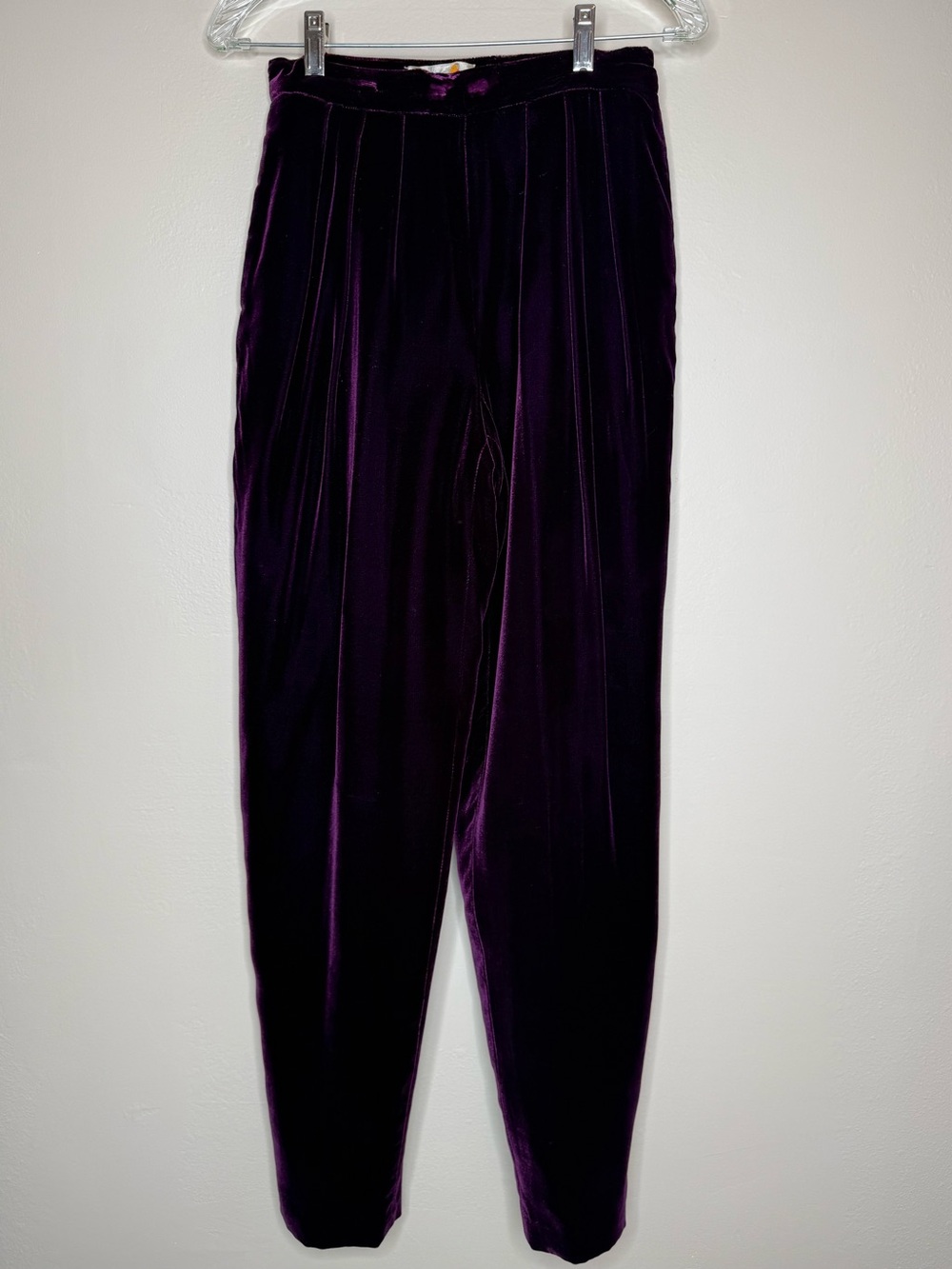 Liz Claiborne Silk Blend Velvety Slacks in Deep Purple Fully Lined Vintage Sz 8
